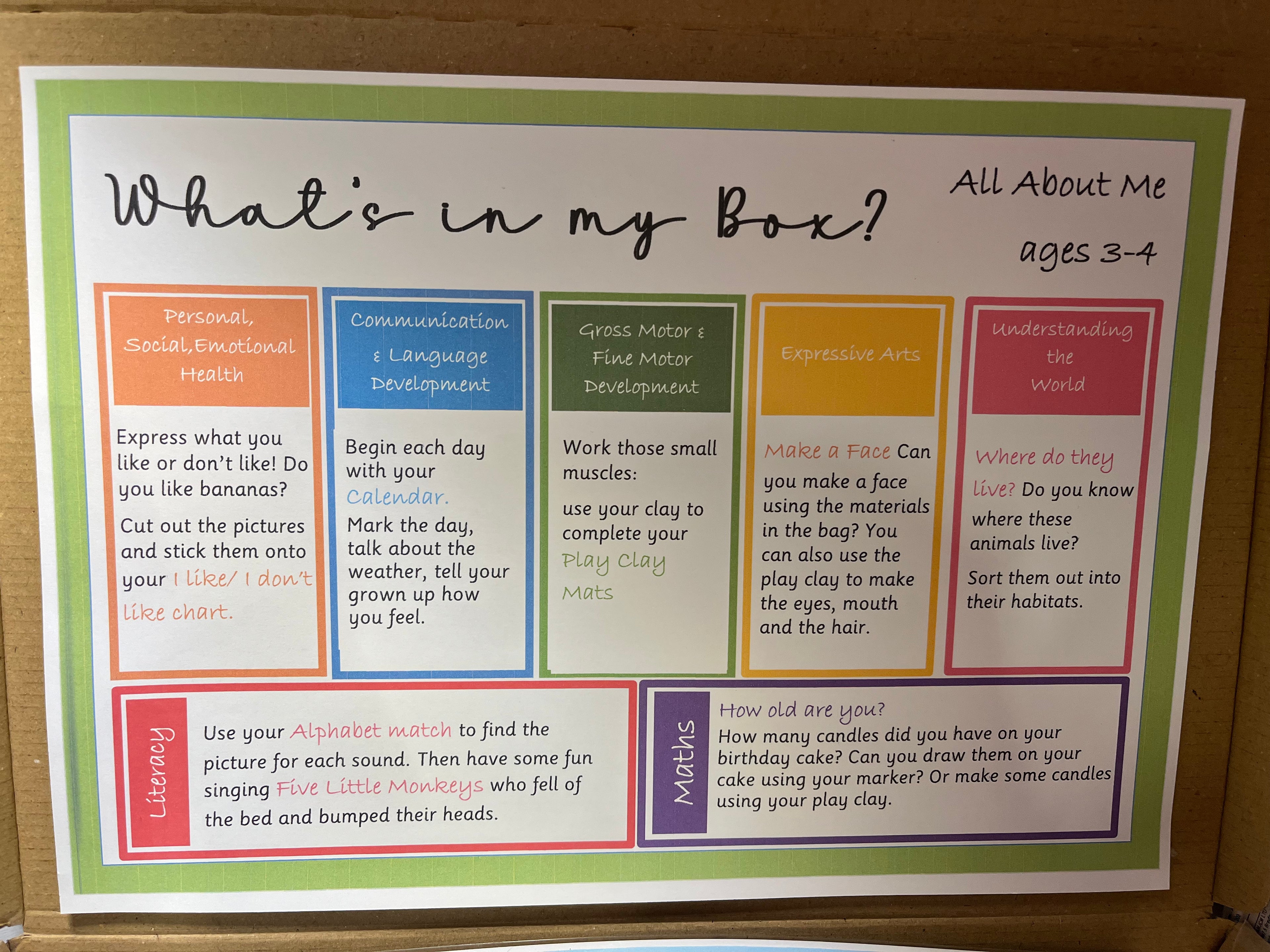 Bright Beginnings Box Ages 3-4